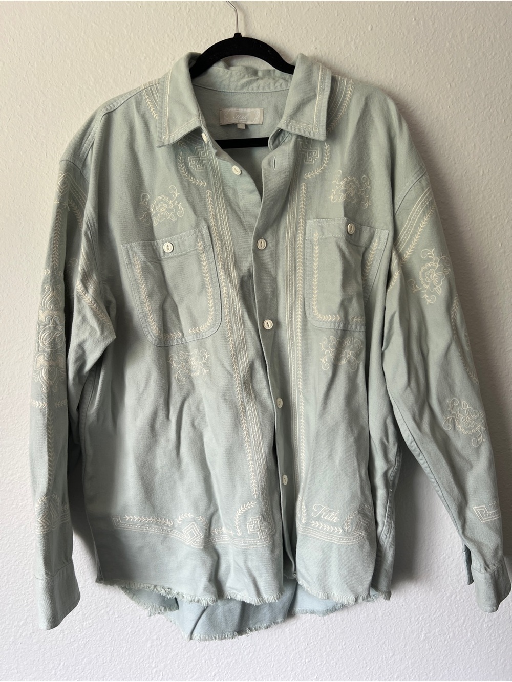 Kith Men’s Embroidered Apollo Long Sleeve Button-Up Shirt Size L western